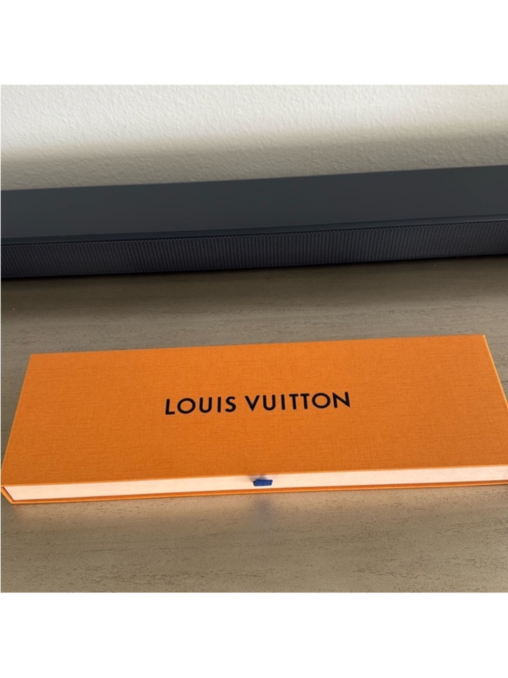 Louis Vuitton Orange Small Item Box with Black Logo